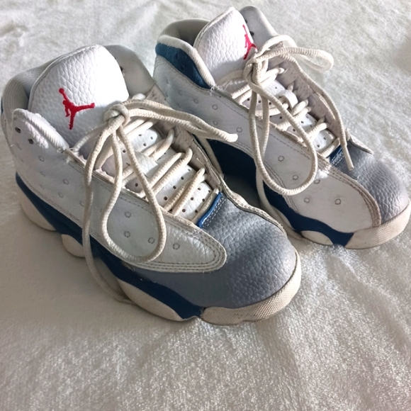 Nike Air Jordan 13 Retro French Blue Sneakers, Child Size 13C - Picture 12 of 14
